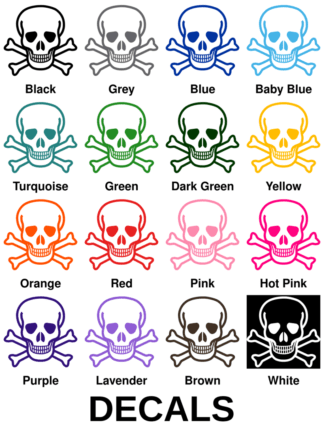 Skull Cross Bones Decals